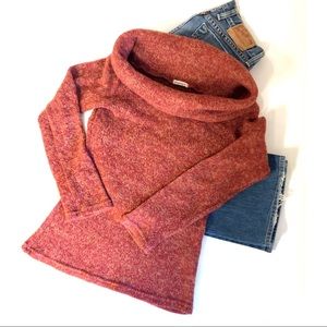 PAPAYA COWL NECK SWEATER